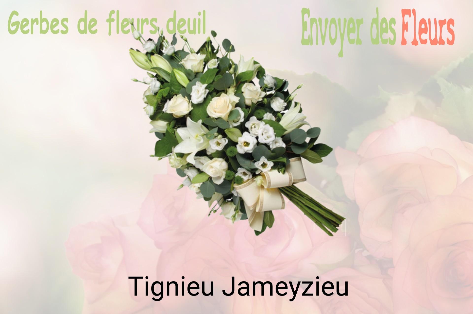 Gerbe de fleurs de deuil livrée à Tignieu-Jameyzieu